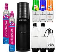 SodaStream Fontaine à eau Terra Noir 3 bouteilles 2 cartouches Sirop Set