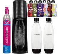 Sodastream fontaine à eau Terra Noir avec 2 bouteilles et 6 sortes de Bolero