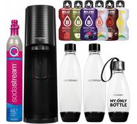 Sodastream Fontaine à eau Terra Noir Set avec 3 bouteilles et sirop