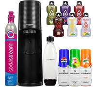 Sodastream Fontaine à eau Terra Noir Set avec bouteille de sirop Bolero