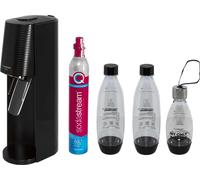 SodaStream Fontaine à eau Terra pack d'avantages avec 3 bouteilles et cylindre Quick Connect, noir