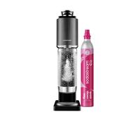 SodaStream Machine à eau gazeuse Fresh Plus – indicateur CO₂ – bouteille 1 L – Noire