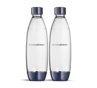 sodastream Lot de 2 bouteilles fusionnées lavables au lave-vaisselle pour gazeur DUO, TERRA, ET-TERRA, ART, GAIA, bleu foncé
