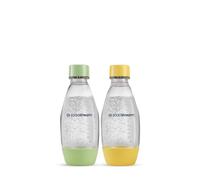 sodastream DuoPack Fuse Lot de 2 bouteilles en plastique 0,5 l Passe au lave-vaisselle Vert et jaune