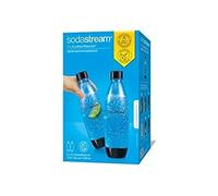 Sodastream Fuse - Lot de 2 bouteilles réutilisables 1L sans BPA, lavables au lave-vaisselle, noires