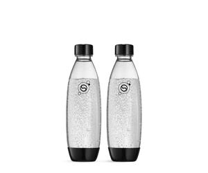 sodastream Fuse Lot de 2 Bouteilles Réutilisables 1L Sans BPA | Noires | Sodastream Fuse Lot de 2 Bouteilles Réutilisables 1L Sans BPA | Lavables au Lave-Vaisselle | Noires