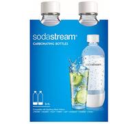 SodaStream Lot de 2 bouteilles de gazéification DWS classiques en plastique - Passe au lave-vaisselle - Blanc