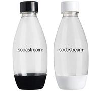 sodastream Lot de 2 Bouteilles de Gazéification Fuse, Matière : Pet, Couleur : Blanc/Noir, Petit Modèle 0.5 L