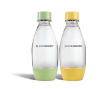 sodastream Lot de 2 bouteilles en plastique - 0,5 l - Sans BPA - Vert et jaune