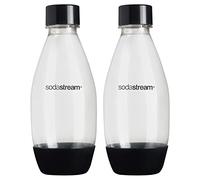SodaStream Lot de 2 bouteilles fines de 0,5 l qui passent au lave-vaisselle (noir)