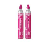 SodaStream - Lot de 2 bouteilles de CO2 pour machine à eau gazeuse, système de gaz Quick Connect, pour 60 litres de boissons gazeuses, compatible avec Terra, Duo et Art, réduit les déchets plastiques