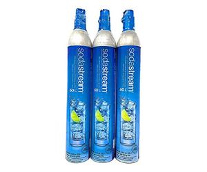 Sodastream - lot de 3 cylindres de recharge de gaz co2 60l pour machine à gazéifier 3 x cylindre gaz