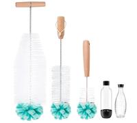SodaStream Lot de 3 goupilles pour bouteilles en verre et en plastique avec éponge douce, douce et sans rayures, brosse de nettoyage de 32 cm pour biberons de bébé, biberons
