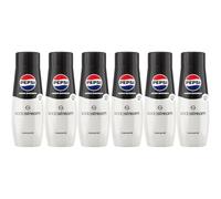 SodaStream Lot de 6 Concentrés Pepsi Zéro Sucres pour Machine à Eau Pétillante et Soda | Préparez jusqu'à 9 Litres de Pepsi en Quelques Secondes, Goût Original, 440ml