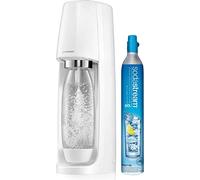Sodastream Machine à Eau Pétillante et Soda Spirit Blanche, 1 Bouteille FUSE en PET 1 L et 1 Cylindre de CO2 60 L