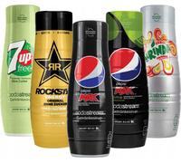 Sodastream Mirinda Zero + Rockstar Energy + 7UP + Pepsi Max + Pepsi Max Lime Syrup , 440 ml, 5 pièces