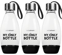 SodaStream My Only Bottle 0.5L Noir Set de 3 bouteilles compatibles BPA Free Terra Jet