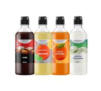 Sodastream Pack Découverte - Concentrés Cola, Agrumes Sans Sucres, Limonade et Orange pour Machine à Eau Pétillante et Soda | Préparez jusqu'à 9 litres de Soda en Quelques Secondes, 4 x 440ml
