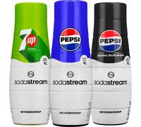 SodaStream Set de sirop 3x 440ml Pepsi Pepsi Max 7UP Zero zuckerfrei