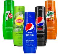 Sodastream Set de sirop 5x 440ml Pepsi 7UP Mirinda Lipton Green Tea