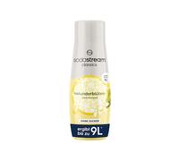 SodaStream Sirop de fleur de sureau sans sucre, 1 bouteille donne 9 litres de boisson prête à l'emploi, préparé en quelques secondes et toujours frais, 440 ml