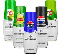 Sodastream sirop set 5x 440ml Pepsi 7Up Zero Lipton Green Tea concentré