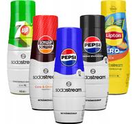 SodaStream sirop set 5x440ml Pepsi 7Up Lipton Schwip Schwap concentré
