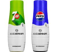 SodaStream sirop set Pepsi 7UP Zero 2x440ml sirop pour boisson concentré