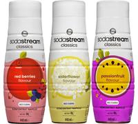 Sodastream Sirop Set Zero 3x440ml Baies rouges Sureau Maracuja