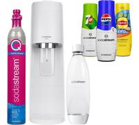 Sodastream Terra Appareil à gazéifier l'eau Blanc 1L Bouteille 3 sirops Quick Connect