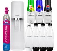 Sodastream Terra Appareil à gazéifier l'eau Blanc 4 bouteilles 3 sirops Quick Connect