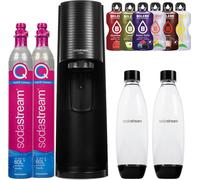 SodaStream Terra Appareil à gazéifier l'eau Noir 2 bouteilles 2 cylindres 6 sirops