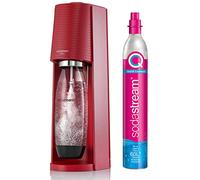 Machine à soda et eau pétillante SODASTREAM - TERRA Rouge - 1 bouteille compatible lave-vaisselle - 1 recharge de gaz 60L