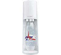 SodaStream Terra - Machine à Eau Pétillante Blanche + 1 bouteille 1L Fuse édition France + 1 Recharge de Gaz 60L à Clipser