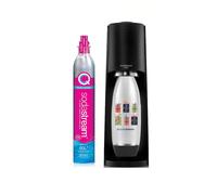 SodaStream TERRA Machine à Eau Pétillante et Soda Pack 1 Bouteille 1L design + 1 Recharge 60L Noire