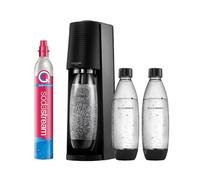 SodaStream Terra Machine à gazéifier avec Cylindre de CO2 et Bouteille en Plastique Lavable au Lave-Vaisselle, Noir, Hauteur 44 cm