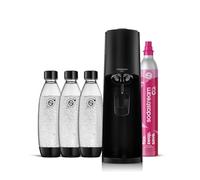 Sodastream TERRA Machine à Soda | 3 Bouteilles 1L + Cylindre 60L | Noire | Sodastream TERRA Machine à Eau Pétillante et Soda | 3 Bouteilles 1L Sans BPA + Cylindre CO₂ 60L | Noire