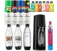 SODASTREAM TERRA SATURATOR NABBY 3 BOUTEILLES 1L FUSE ET GEOMETRY + 4x Sirop