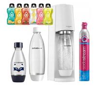 SODASTREAM TERRA saturator WHITE + 1l bouteille fusible + 0.5l bouteille + 6x Bolera