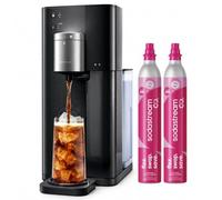 SodaStream Ultimate Multi Drink® | Machine à Boissons Pétillantes | Électrique | Pétillance & intensité réglables | 2 bouchons pour concentrés + 2 recharges CO₂