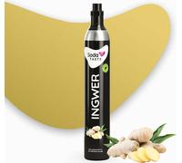 SodaTASTE Gingembre - Cylindre échangeur de CO2, sans sucre, pour jusqu'à 60l d'eau pétillante aromatisée (ATTENTION : cylindre vide nécessaire)