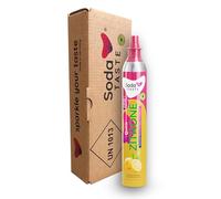 SodaTASTE Quick Citron Cylindre de CO2 (recharge) pour machine à gazéifier avec arôme naturel de citron sans sirop, pour max. 60 l d'eau gazeuse avec goût, sans sucre (attention : cylindre vide