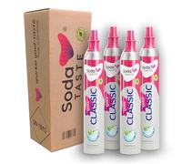 SodaTASTE Quick Classic Lot de 4 cylindres en CO2 pour aérateurs avec système Quick Connect pour eau friisée jusqu'à 240 l (attention: cylindre vide nécessaire)