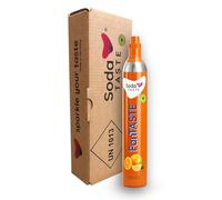 SodaTASTE Remplacer les cylindres de CO2 (recharge) pour machine à gazéifier avec arôme naturel FanTASTE (orange), sans sirop, pour max. 60 l d'eau gazeuse avec goût, sans sucre (attention : cylindre