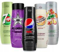 Sodatsream Mirinda Zero, Rockstar Energy Guava, 7 Up, Pepsi Max, Schwap Schwap Sans Sucre, 440 ml, 5 pièces