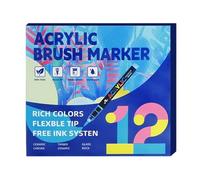 sodeber 12 Pièces Marqueur Acrylique Liquide 12 Couleurs De Peinture