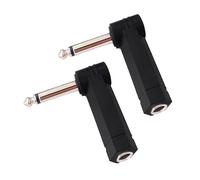 sodeber 2. Dual-Channel 1/4 Inch Right-Angle Connector ABS/Metal for Live Sound & Compact Setups Degree Guitar Cable Connectors