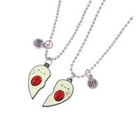 sodeber 2 pièces ensemble de collier de coeur fendu d ' avocat correspondant à des colliers de meilleur ami d ' avocat femmes bijoux de cou en acier inoxydable Bestie Matching Necklaces