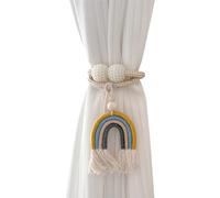 sodeber 2PCS Rainbow Curtain Clip Tiebacks Tasseled Rope Holders for Home Interior Child Room Decoration Tasseled Holdbacks