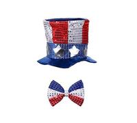 sodeber Accessoires de costume de drapeau de l'Amérique - Tenue de jour de l'indépendance patriotique du 4 juillet - Costume d'Halloween - Accessoires de costume